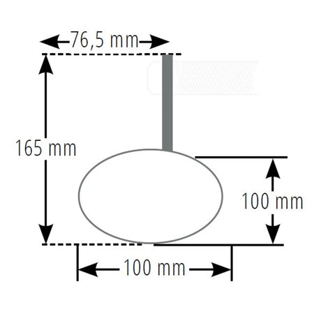 Lenkerendenspiegel Highsider Pro Retro, Kurz, Schwarz, Aufnahme Ø30 x B12 mm