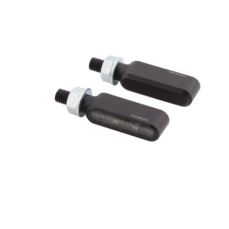 LED-Blinker Paar Highsider Pro Bronx-MX schwarz, Getönt, M8, E-geprüft, 12V/1,9W