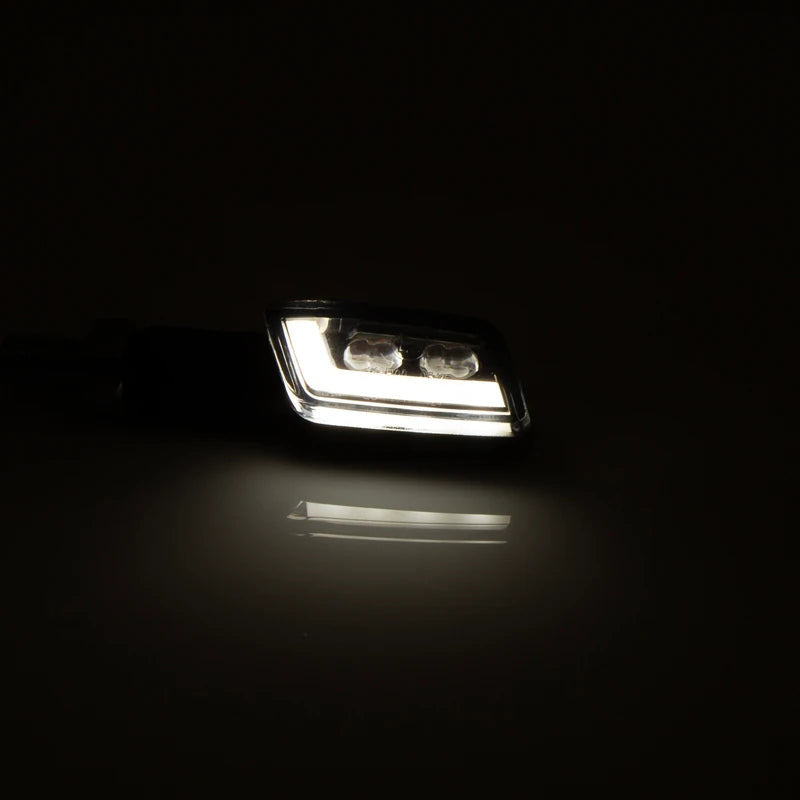LED-Blinker mit Positionslicht Highsider Formula-TS 2in1 schwarz, E-geprüft