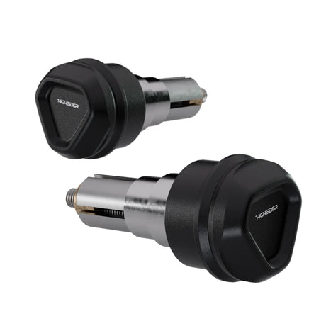Lenkerenden Highsider Ventura-LS mit Spiegelaufnahme, Schwarz, Klemmung 12-22 mm