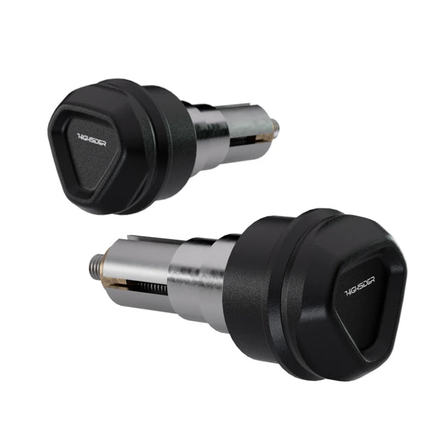 Lenkerenden Highsider Ventura-LS mit Spiegelaufnahme, Schwarz, Klemmung 12-22 mm