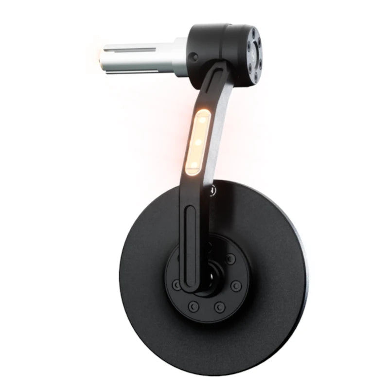 Lenkerendenspiegel mit LED Blinker Highsider Pro Conero Black Edition, E-geprüft