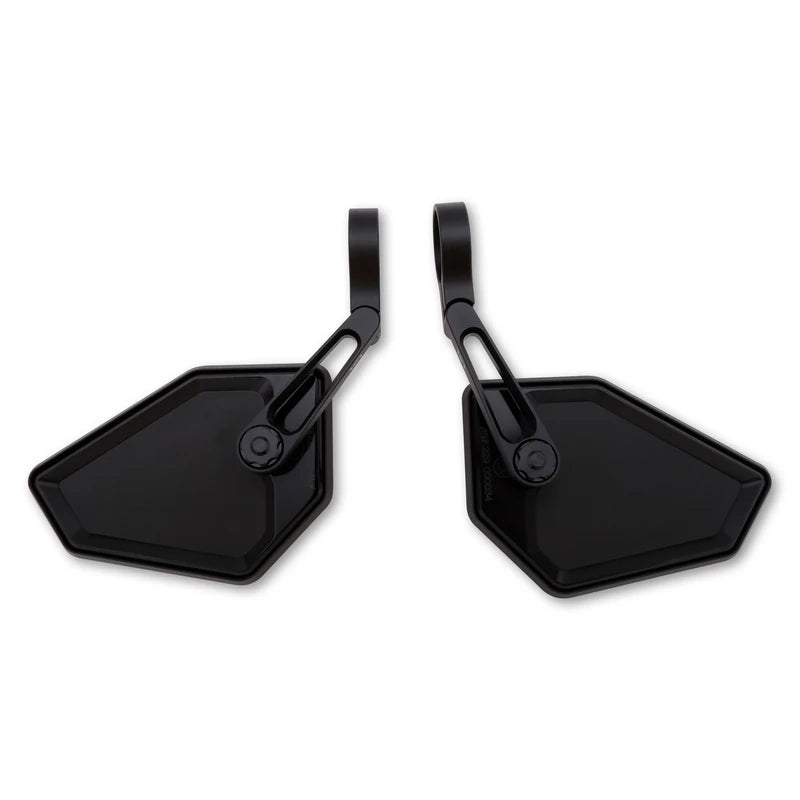 Lenkerendenspiegel Paar Highsider Pro Nova-Race, Schwarz, Aufnahme Ø30 x B12 mm