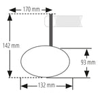 Lenkerendenspiegel Paar Highsider Pro Nova-Race, Schwarz, Aufnahme Ø30 x B12 mm