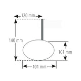 Lenkerendenspiegel Highsider Smart Circula-P, Kurz, Schwarz, Aufnahme Ø30 x B12 mm
