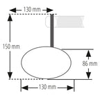 Lenkerendenspiegel Highsider Smart Booster 2, Kurz, Schwarz, Aufnahme Ø30 x B12 mm