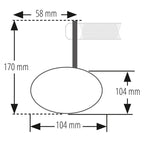 Lenkerendenspiegel Highsider Smart Circula-S, Schwarz, Aufnahme Ø30 x B12 mm