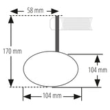 Lenkerendenspiegel Highsider Smart Circula-S, Schwarz, Aufnahme Ø30 x B12 mm
