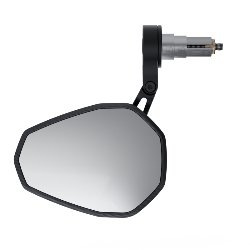 Lenkerendenspiegel Highsider Ventura-RS Evo kurz, Klemmbereich 12-22 mm