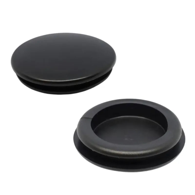 Abdeckkappen Highsider Pro für Vespa Spiegelaufnahmen Ø 24 mm, Schwarz, Gummi