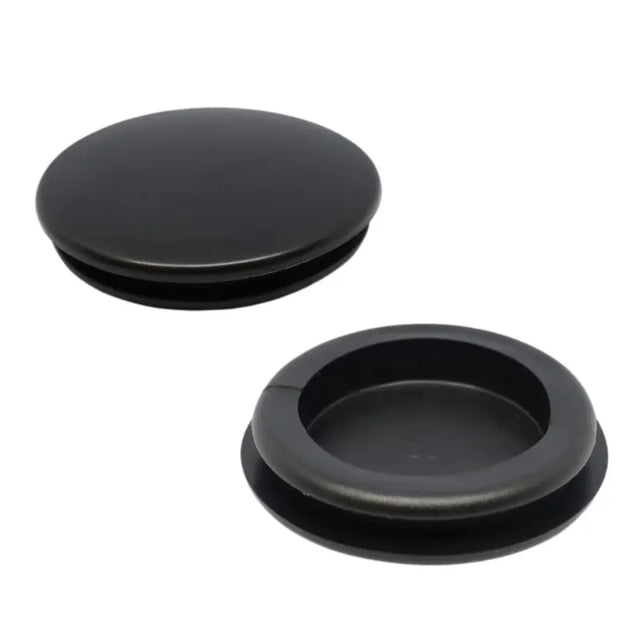 Abdeckkappen Highsider Pro für Vespa Spiegelaufnahmen Ø 24 mm, Schwarz, Gummi