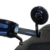 Abdeckkappen Highsider Pro für Vespa Spiegelaufnahmen Ø 24 mm, Schwarz, Gummi