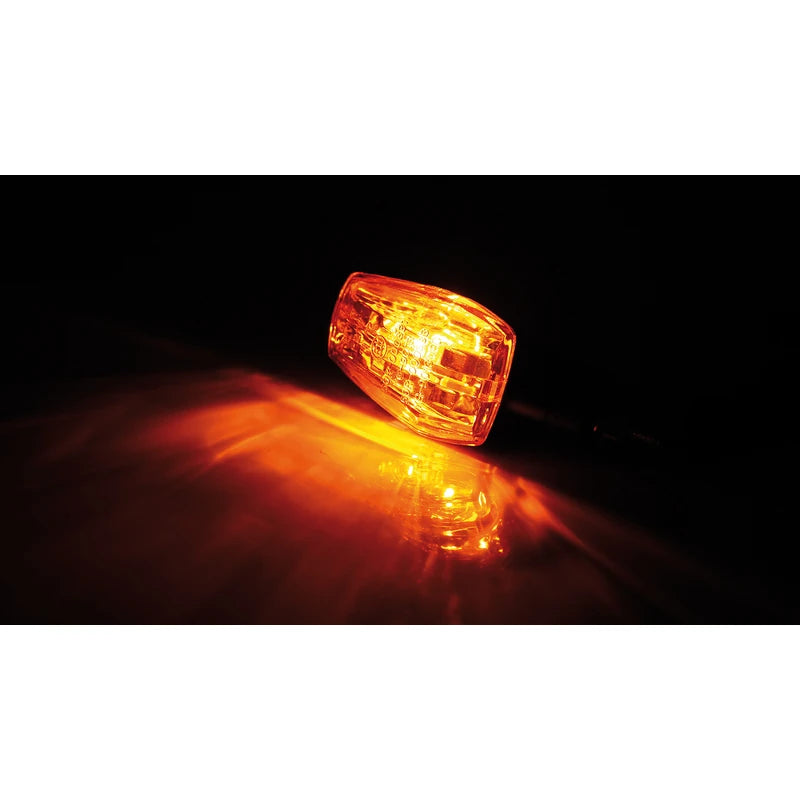 Blinker Highsider Smart Imola 1 kurz, Schwarz, Glas Orange, E-geprüft, 12V/21W