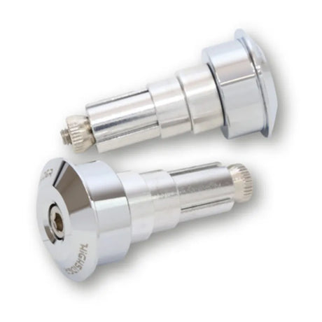Lenkerenden Highsider Dot mit Spiegelaufnahme, Chrom, Klemmung 12-22 mm