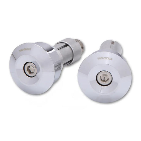 Lenkerenden Highsider Dot mit Spiegelaufnahme, Chrom, Klemmung 12-22 mm