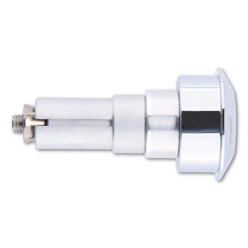 Lenkerenden Highsider Dot mit Spiegelaufnahme, Chrom, Klemmung 12-22 mm