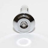 Lenkerenden Highsider Dot mit Spiegelaufnahme, Chrom, Klemmung 12-22 mm