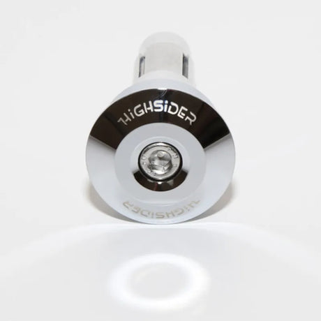 Lenkerenden Highsider Dot mit Spiegelaufnahme, Chrom, Klemmung 12-22 mm