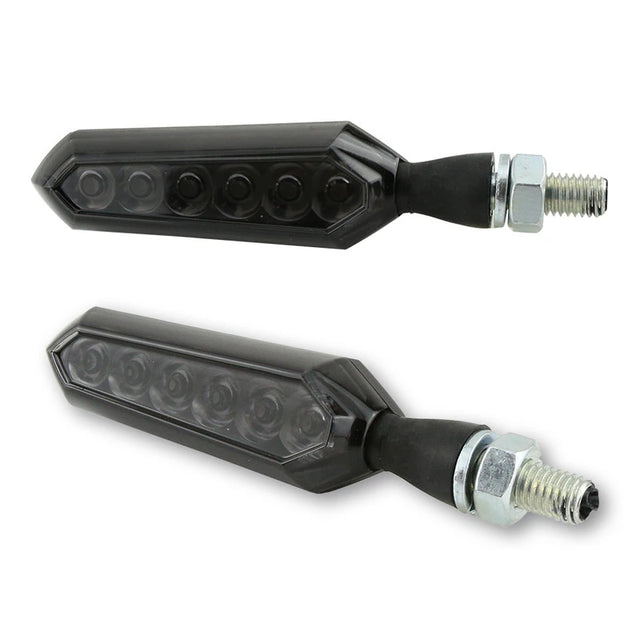 LED-Lauflichtblinker Highsider Smart Sora schwarz, Getönt, E-geprüft, 12V/4,8W