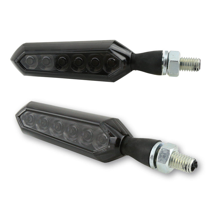 LED Lauflicht-Blinker Highsider Smart Sora, Schwarz, Glas Getönt, E-geprüft