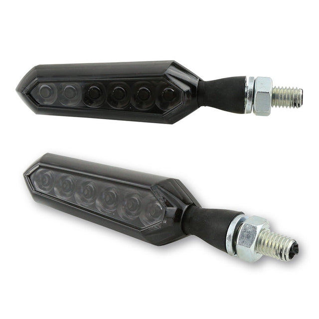 LED Lauflicht-Blinker Highsider Smart Sora, Schwarz, Glas Getönt, E-geprüft