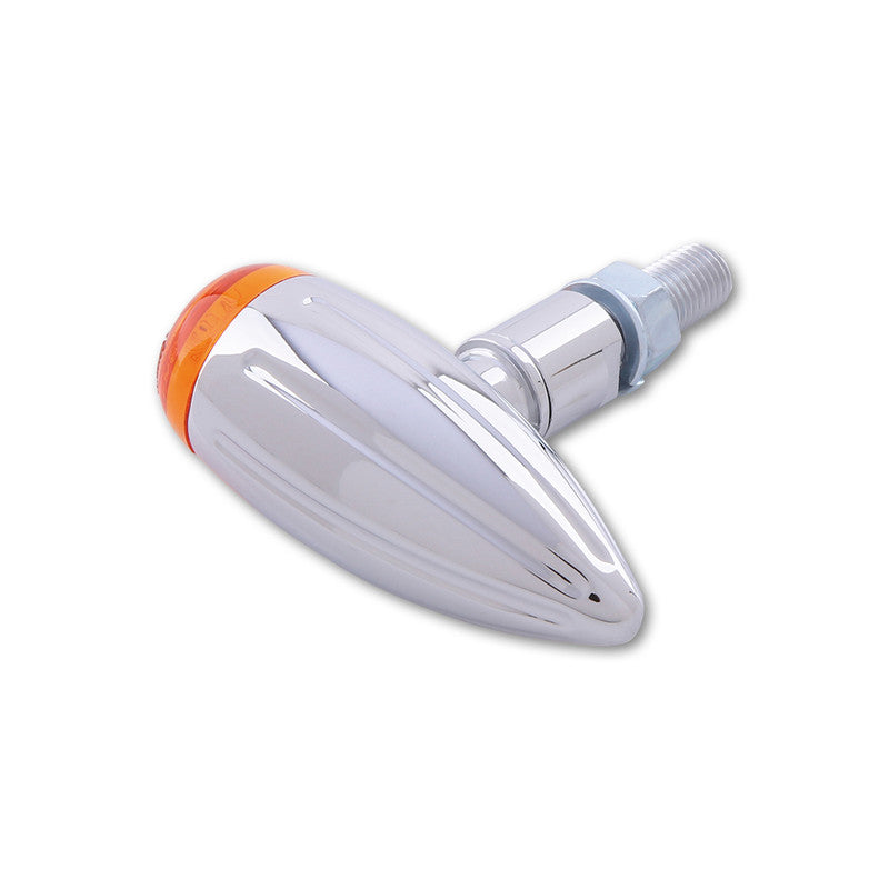 Blinker Highsider Smart Micro-Bullet 2, Chrom, Glas Orange, E-geprüft, 12V/21W