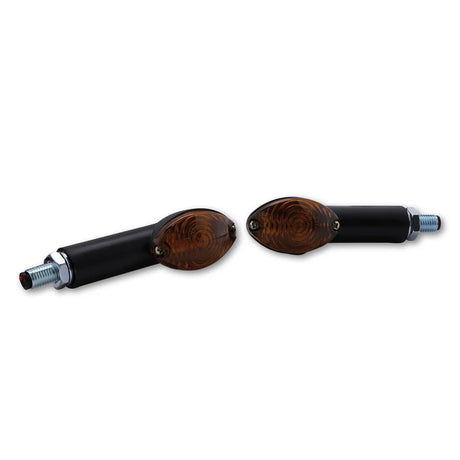 Blinker Highsider Smart Cateye lang, Schwarz, Getöntes Glas, E-geprüft, 12V/21W