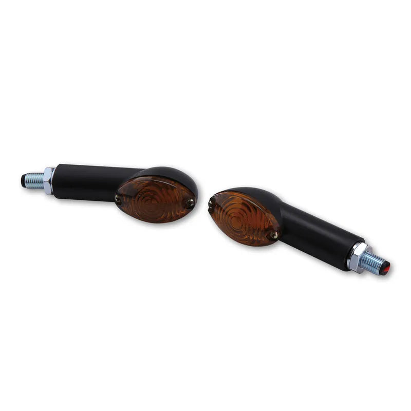 Blinker Highsider Smart Cateye lang, Schwarz, Getöntes Glas, E-geprüft, 12V/21W