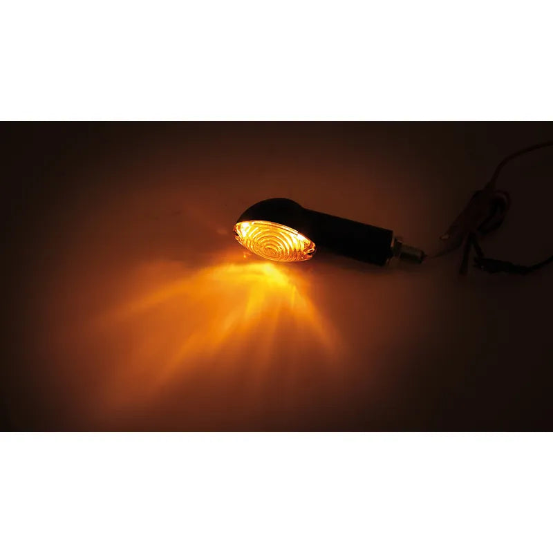 Blinker Highsider Smart Cateye lang, Schwarz, Getöntes Glas, E-geprüft, 12V/21W