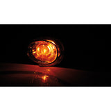 Blinker Highsider Smart Oval lang, Schwarz, Glas Klar, E-geprüft, 12V/6W