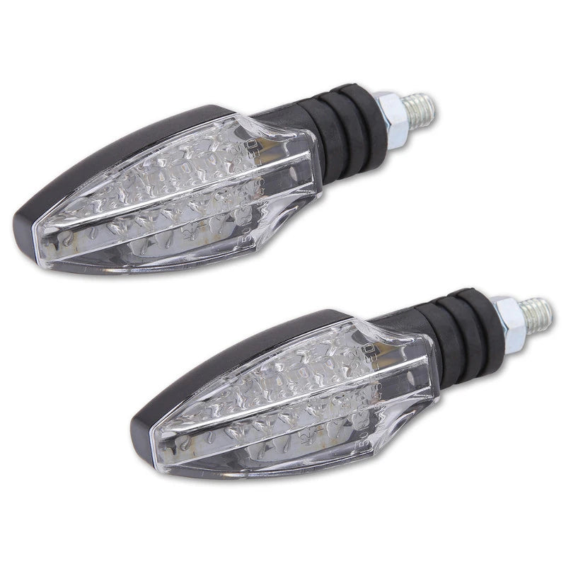 LED-Blinker Paar Highsider Smart Como schwarz, Klar, M8, E-geprüft, 12V/1,4W