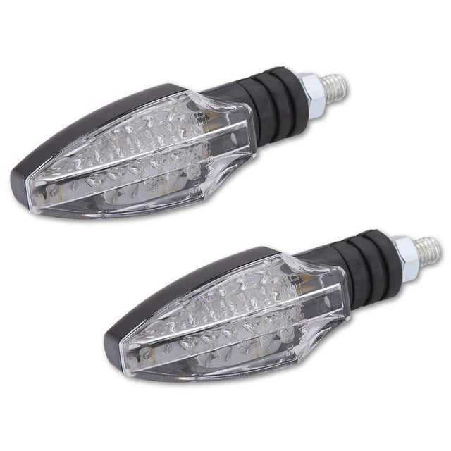 LED-Blinker Paar Highsider Smart Como schwarz, Klar, M8, E-geprüft, 12V/1,4W