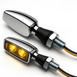 LED-Blinker Paar Highsider Pro Blaze chrom, Klar, M8, E-geprüft, 12V/1,9W