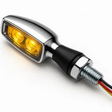 LED-Blinker Paar Highsider Pro Blaze chrom, Klar, M8, E-geprüft, 12V/1,9W
