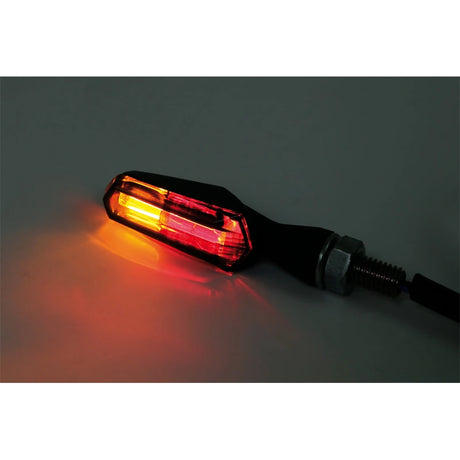LED Blinker HIGHSIDER Smart Scuro mit Rück- & Bremslicht, Schwarz, Getönt