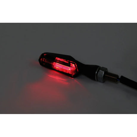 LED Blinker HIGHSIDER Smart Scuro mit Rück- & Bremslicht, Schwarz, Getönt
