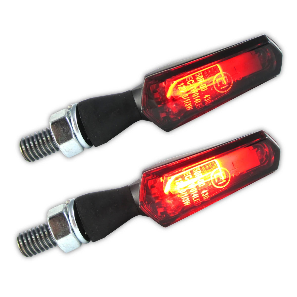 LED Blinker HIGHSIDER Smart Scuro mit Rück- & Bremslicht, Schwarz, Getönt