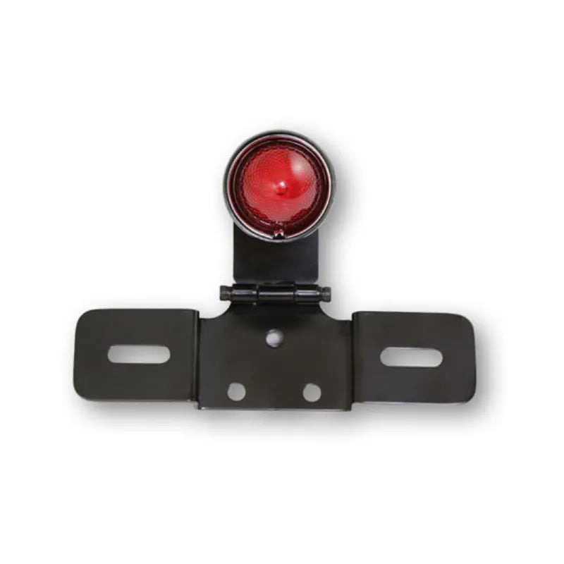 LED-Rücklicht mit Kennzeichenhalter Highsider Smart Old School Typ 6, Glas Rot