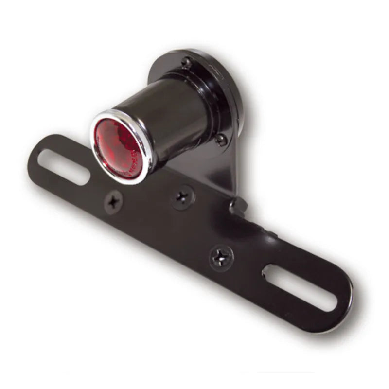 LED-Rücklicht mit Kennzeichenhalter Highsider Smart Old School Typ 5, Glas Rot