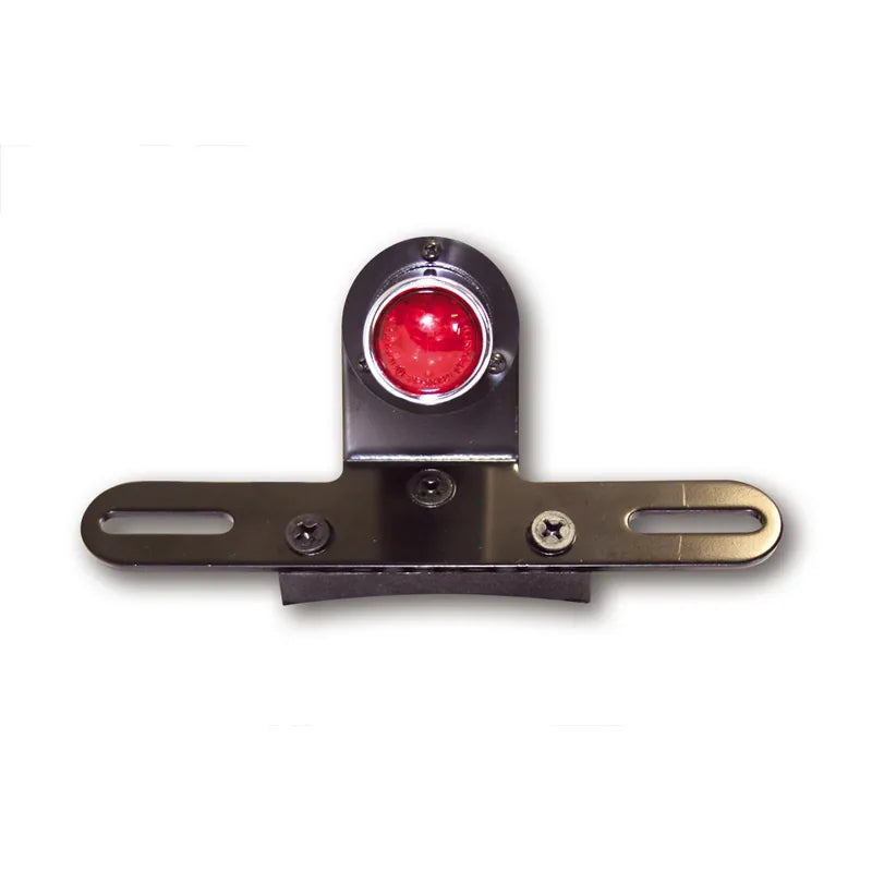 LED-Rücklicht mit Kennzeichenhalter Highsider Smart Old School Typ 5, Glas Rot