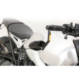Lenkerendenspiegel mit LED Blinker Highsider Pro Victory, Schwarz, E-geprüft