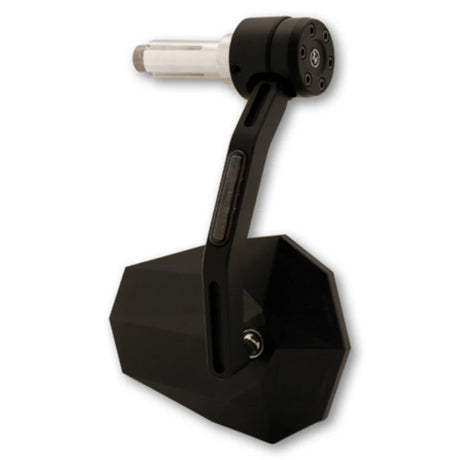 Lenkerendenspiegel mit LED Blinker Highsider Pro Stealth-X7, Schwarz, E-geprüft