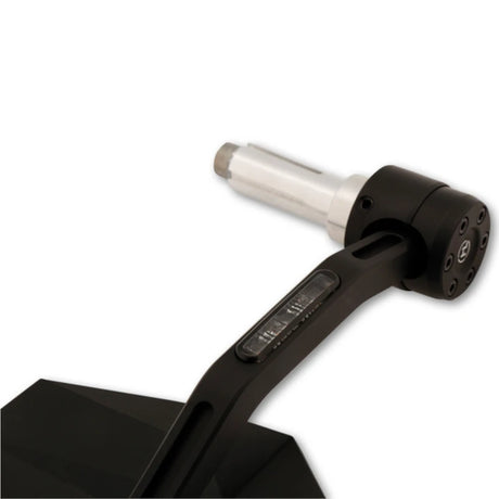 Lenkerendenspiegel mit LED Blinker Highsider Pro Stealth-X7, Schwarz, E-geprüft
