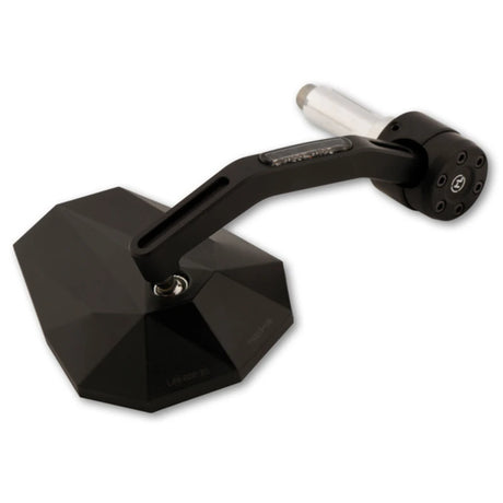 Lenkerendenspiegel mit LED Blinker Highsider Pro Stealth-X7, Schwarz, E-geprüft