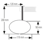 Lenkerendenspiegel mit LED Blinker Highsider Pro Stealth-X7, Schwarz, E-geprüft