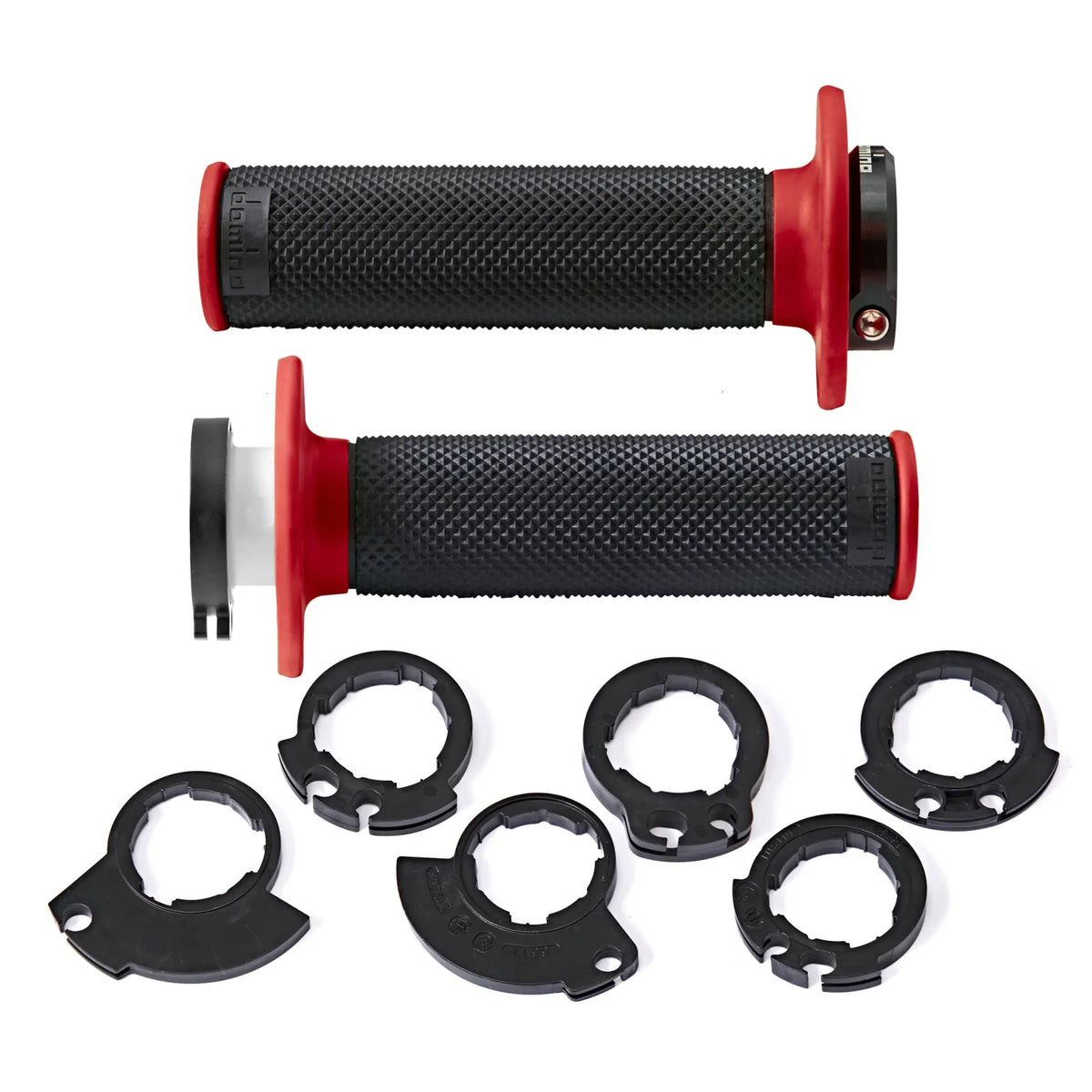 Griffgummi Paar Domino D-Lock D200, mit 6 Adapter, Länge 125/130 mm