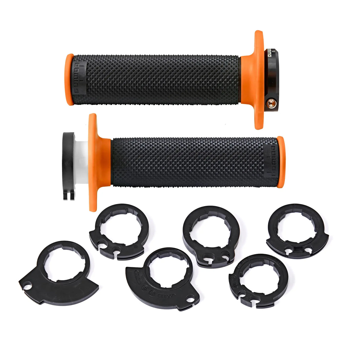Griffgummi Paar Domino D-Lock D200, mit 6 Adapter, Länge 125/130 mm