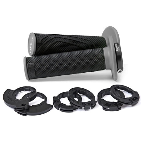 Griffgummi Paar Domino D-Lock D200, mit 6 Adapter, Länge 125/130 mm