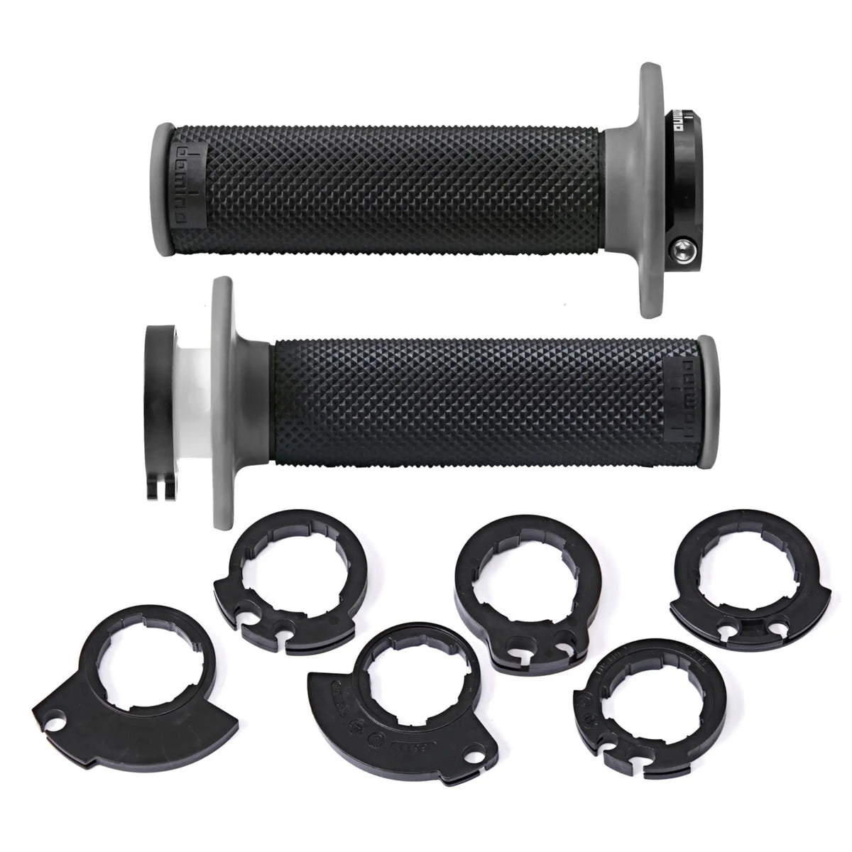 Griffgummi Paar Domino D-Lock D200, mit 6 Adapter, Länge 125/130 mm