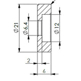 Lenkeradapter für Lenkergewichte Highsider Pro, Ø 21 mm, für Yamaha Lenker